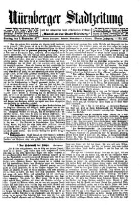 Nürnberger Stadtzeitung (Nürnberger Abendzeitung) Samstag 1. September 1877