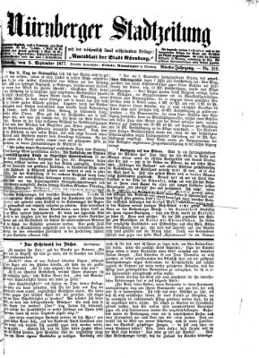 Nürnberger Stadtzeitung (Nürnberger Abendzeitung) Mittwoch 5. September 1877