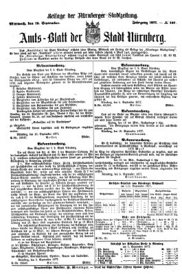 Nürnberger Stadtzeitung (Nürnberger Abendzeitung) Mittwoch 12. September 1877