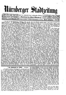 Nürnberger Stadtzeitung (Nürnberger Abendzeitung) Donnerstag 20. September 1877