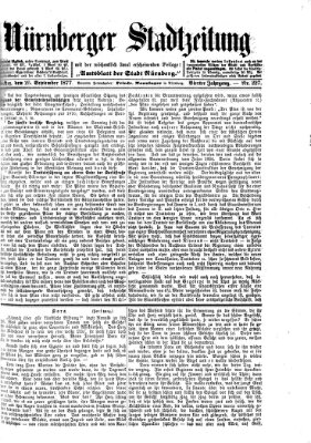 Nürnberger Stadtzeitung (Nürnberger Abendzeitung) Dienstag 25. September 1877