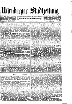 Nürnberger Stadtzeitung (Nürnberger Abendzeitung) Montag 8. Oktober 1877