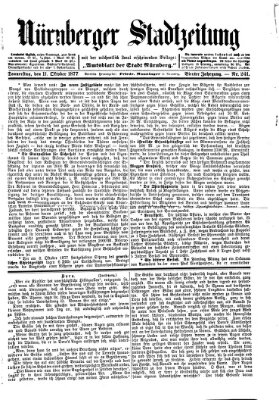 Nürnberger Stadtzeitung (Nürnberger Abendzeitung) Donnerstag 11. Oktober 1877