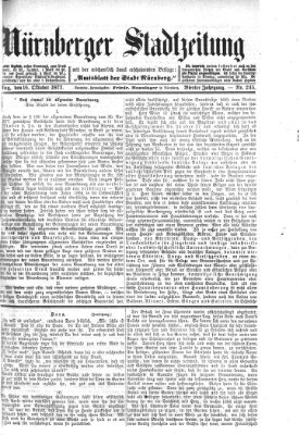 Nürnberger Stadtzeitung (Nürnberger Abendzeitung) Dienstag 16. Oktober 1877