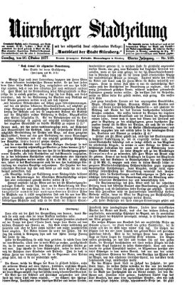 Nürnberger Stadtzeitung (Nürnberger Abendzeitung) Samstag 20. Oktober 1877