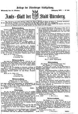 Nürnberger Stadtzeitung (Nürnberger Abendzeitung) Mittwoch 31. Oktober 1877