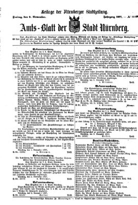 Nürnberger Stadtzeitung (Nürnberger Abendzeitung) Freitag 9. November 1877