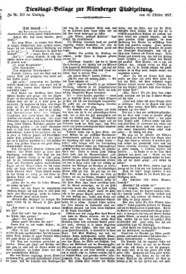 Nürnberger Stadtzeitung (Nürnberger Abendzeitung) Dienstag 30. Oktober 1877