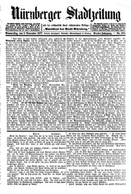 Nürnberger Stadtzeitung (Nürnberger Abendzeitung) Donnerstag 8. November 1877