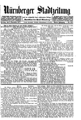 Nürnberger Stadtzeitung (Nürnberger Abendzeitung) Freitag 9. November 1877