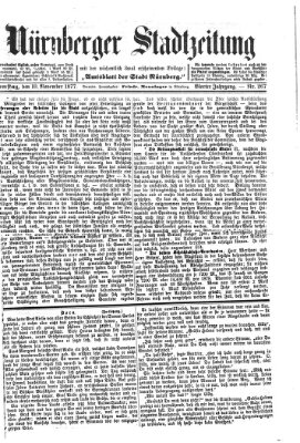 Nürnberger Stadtzeitung (Nürnberger Abendzeitung) Samstag 10. November 1877