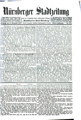 Nürnberger Stadtzeitung (Nürnberger Abendzeitung) Mittwoch 14. November 1877