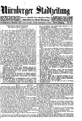 Nürnberger Stadtzeitung (Nürnberger Abendzeitung) Donnerstag 15. November 1877