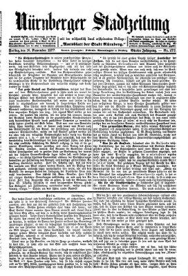 Nürnberger Stadtzeitung (Nürnberger Abendzeitung) Freitag 16. November 1877