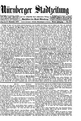 Nürnberger Stadtzeitung (Nürnberger Abendzeitung) Samstag 17. November 1877