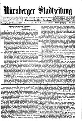 Nürnberger Stadtzeitung (Nürnberger Abendzeitung) Montag 19. November 1877