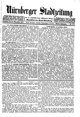 Nürnberger Stadtzeitung (Nürnberger Abendzeitung) Dienstag 20. November 1877