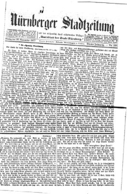 Nürnberger Stadtzeitung (Nürnberger Abendzeitung) Montag 26. November 1877