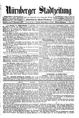 Nürnberger Stadtzeitung (Nürnberger Abendzeitung) Dienstag 27. November 1877