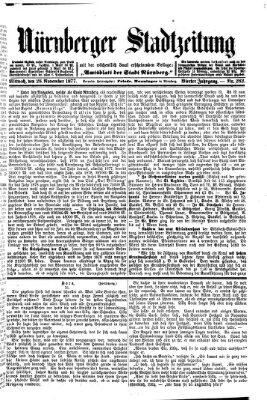 Nürnberger Stadtzeitung (Nürnberger Abendzeitung) Mittwoch 28. November 1877