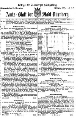 Nürnberger Stadtzeitung (Nürnberger Abendzeitung) Mittwoch 14. November 1877