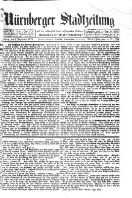 Nürnberger Stadtzeitung (Nürnberger Abendzeitung) Samstag 1. Dezember 1877