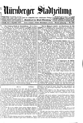 Nürnberger Stadtzeitung (Nürnberger Abendzeitung) Mittwoch 5. Dezember 1877