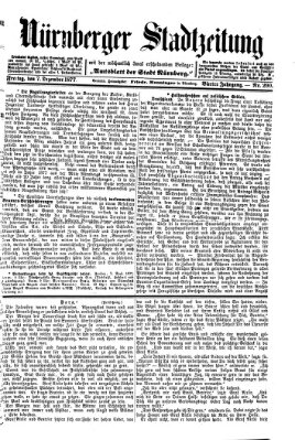 Nürnberger Stadtzeitung (Nürnberger Abendzeitung) Freitag 7. Dezember 1877