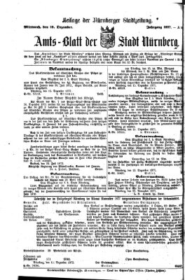 Nürnberger Stadtzeitung (Nürnberger Abendzeitung) Mittwoch 19. Dezember 1877