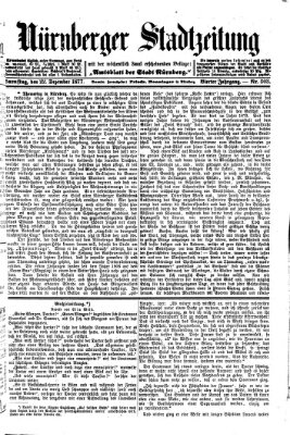 Nürnberger Stadtzeitung (Nürnberger Abendzeitung) Samstag 22. Dezember 1877