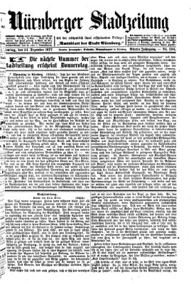 Nürnberger Stadtzeitung (Nürnberger Abendzeitung) Montag 24. Dezember 1877