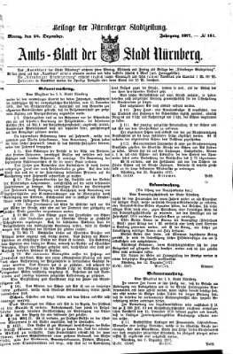 Nürnberger Stadtzeitung (Nürnberger Abendzeitung) Montag 24. Dezember 1877