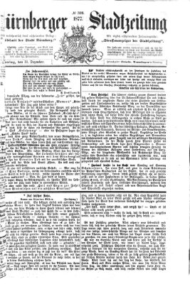 Nürnberger Stadtzeitung (Nürnberger Abendzeitung) Montag 31. Dezember 1877