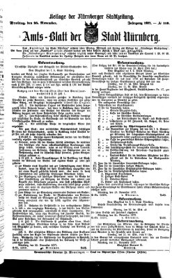 Nürnberger Stadtzeitung (Nürnberger Abendzeitung) Freitag 23. November 1877