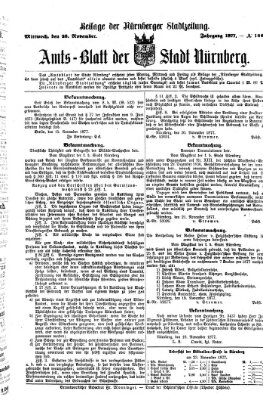 Nürnberger Stadtzeitung (Nürnberger Abendzeitung) Mittwoch 28. November 1877