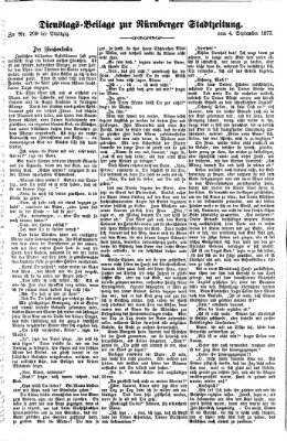 Nürnberger Stadtzeitung (Nürnberger Abendzeitung) Dienstag 4. September 1877