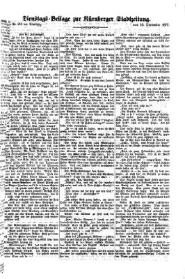 Nürnberger Stadtzeitung (Nürnberger Abendzeitung) Dienstag 18. September 1877