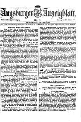 Augsburger Anzeigeblatt Samstag 20. Januar 1877