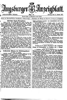 Augsburger Anzeigeblatt Sonntag 21. Januar 1877