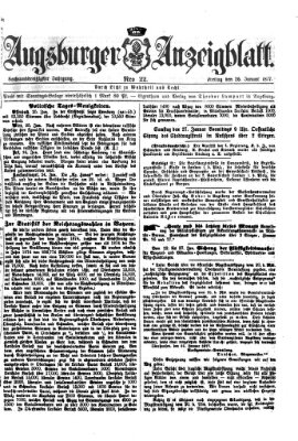 Augsburger Anzeigeblatt Freitag 26. Januar 1877