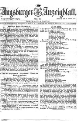 Augsburger Anzeigeblatt Mittwoch 31. Januar 1877