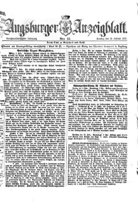 Augsburger Anzeigeblatt Samstag 10. Februar 1877