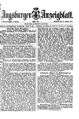 Augsburger Anzeigeblatt Mittwoch 14. Februar 1877