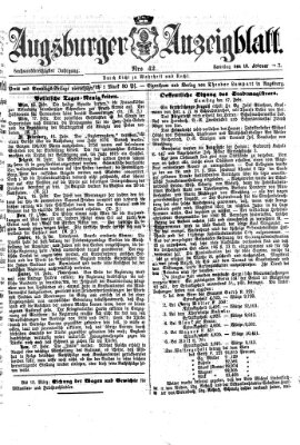 Augsburger Anzeigeblatt Sonntag 18. Februar 1877