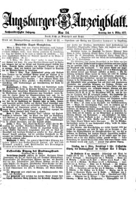 Augsburger Anzeigeblatt Sonntag 4. März 1877