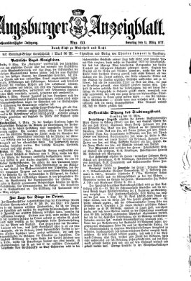 Augsburger Anzeigeblatt Sonntag 11. März 1877