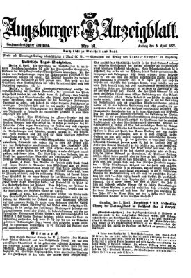 Augsburger Anzeigeblatt Freitag 6. April 1877