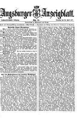 Augsburger Anzeigeblatt Dienstag 24. April 1877