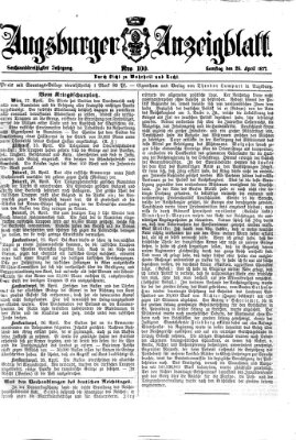 Augsburger Anzeigeblatt Samstag 28. April 1877