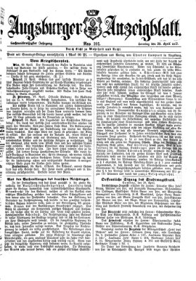 Augsburger Anzeigeblatt Sonntag 29. April 1877